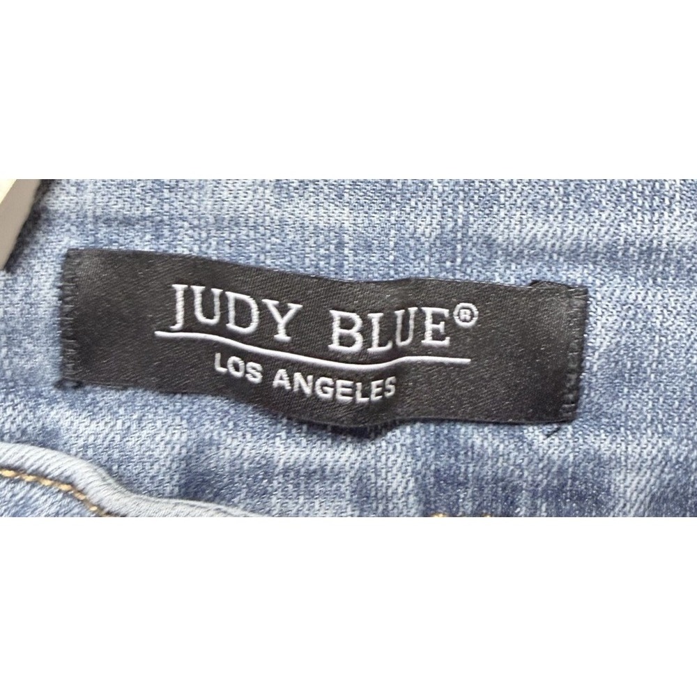NWT Judy Blue High Rise Double Button Cropped Wide Leg Jeans Denim Size 13/31 - Picture 8 of 14